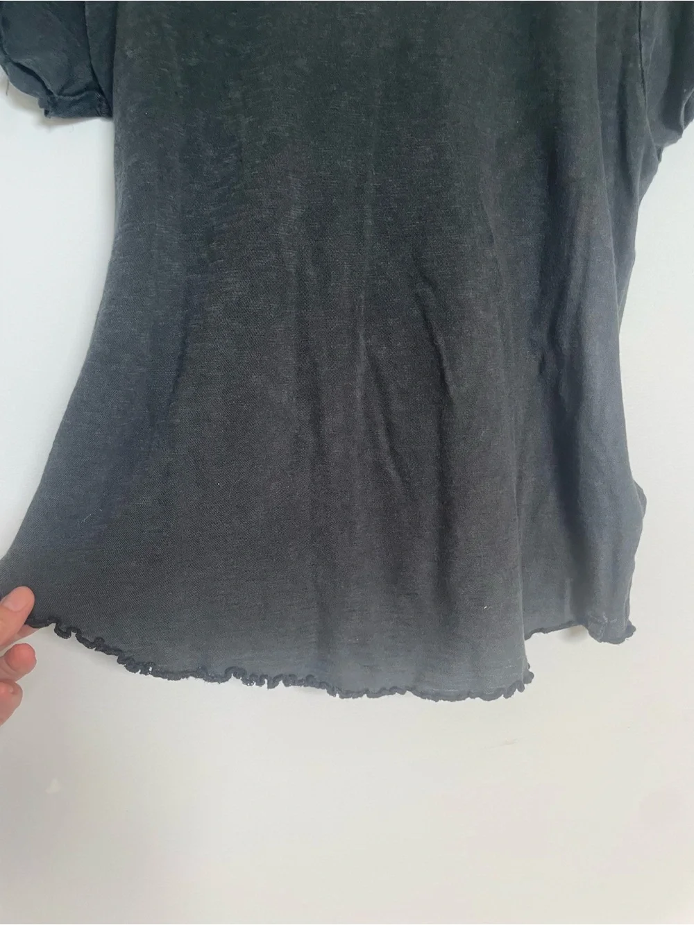 Women’s Black Short Sleeve Crewneck Shirt - Picture 2 of 12